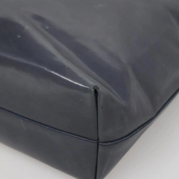 PRADA Hand Bag Enamel Navy Silver Auth bs25904 - Picture 5 of 16